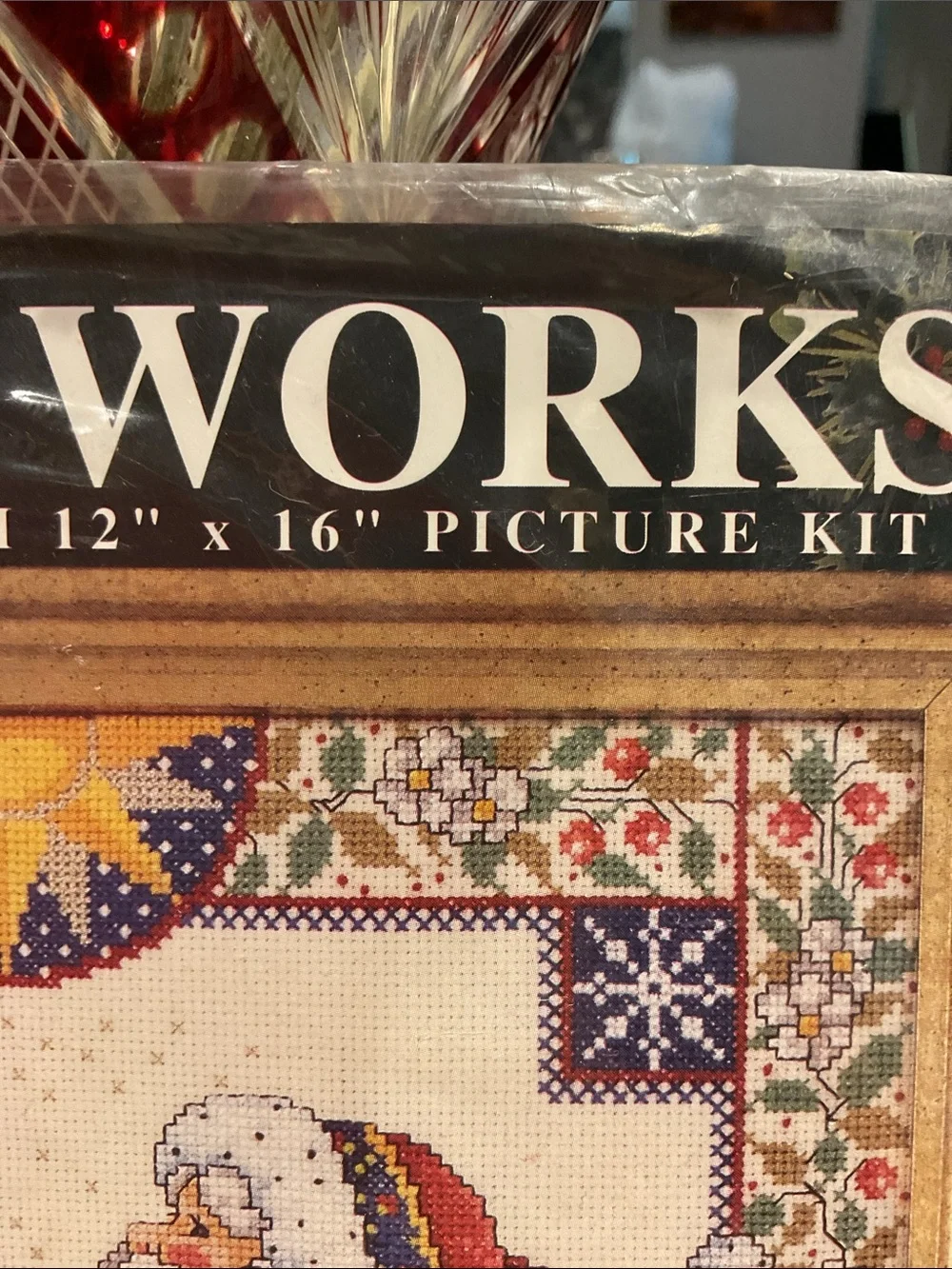 Design Works Santa on Reindeer Counted Cross Stitch Wall Art -unopened